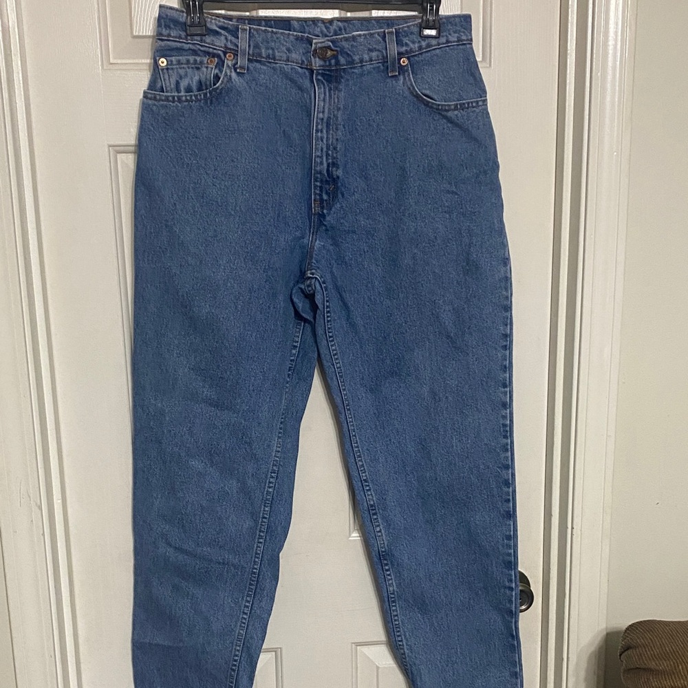 Vintage Levi's Straight Fit Denim Jeans in Classic Blue